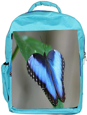 

Snoogg Eco Friendly Canvas Blue And Black Butterfly Designer Backpack Rucksack School Travel Unisex Casual Canvas Bag Bookbag Satchel 5 L Backpack(Blue)