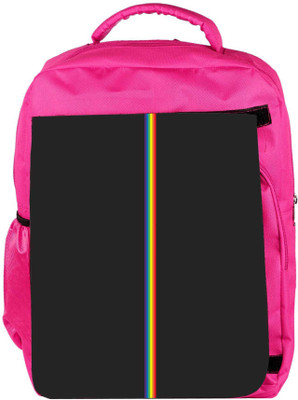 

Snoogg Eco Friendly Canvas Colored Stripes Abstract Designer Backpack Rucksack School Travel Unisex Casual Canvas Bag Bookbag Satchel 5 L Backpack(Pink)