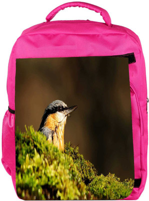 

Snoogg Eco Friendly Canvas Morning Sparrow Designer Backpack Rucksack School Travel Unisex Casual Canvas Bag Bookbag Satchel 5 L Backpack(Pink)