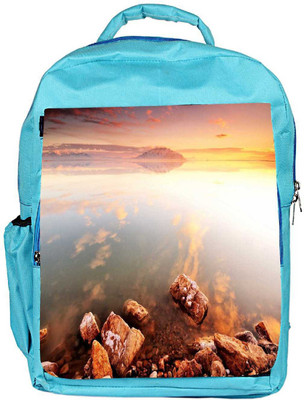 

Snoogg Eco Friendly Canvas Big Rocks In Ocean Designer Backpack Rucksack School Travel Unisex Casual Canvas Bag Bookbag Satchel 5 L Backpack(Blue)