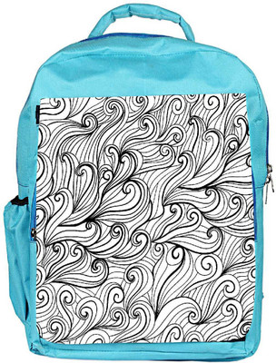 

Snoogg Eco Friendly Canvas Black Pattern Grey Designer Backpack Rucksack School Travel Unisex Casual Canvas Bag Bookbag Satchel 5 L Backpack(Blue)
