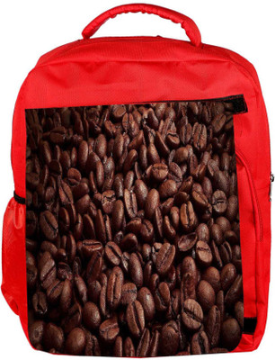 

Snoogg Eco Friendly Canvas Freshly Roasted Coffee Beans Designer Backpack Rucksack School Travel Unisex Casual Canvas Bag Bookbag Satchel 5 L Backpack(Red)