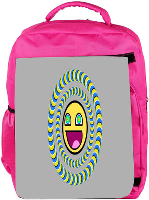 

Snoogg Eco Friendly Canvas Laughing Sun Designer Backpack Rucksack School Travel Unisex Casual Canvas Bag Bookbag Satchel 5 L Backpack(Pink)