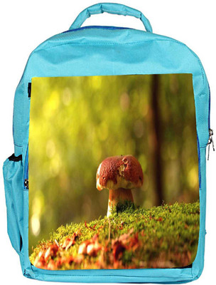

Snoogg Eco Friendly Canvas Multicolor Mushroom Designer Backpack Rucksack School Travel Unisex Casual Canvas Bag Bookbag Satchel 5 L Backpack(Blue)