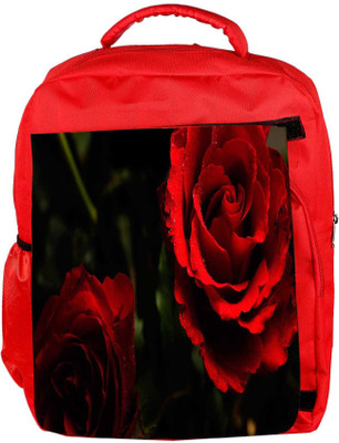 

Snoogg Eco Friendly Canvas Red Rose Designer Backpack Rucksack School Travel Unisex Casual Canvas Bag Bookbag Satchel 5 L Backpack(Red)
