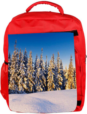 

Snoogg Eco Friendly Canvas Christmas Trees Designer Backpack Rucksack School Travel Unisex Casual Canvas Bag Bookbag Satchel 5 L Backpack(Red)