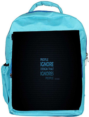 

Snoogg Eco Friendly Canvas People Ignore Designer Backpack Rucksack School Travel Unisex Casual Canvas Bag Bookbag Satchel 5 L Backpack(Blue)