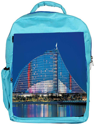 

Snoogg Eco Friendly Canvas Antique Structure Of Building Designer Backpack Rucksack School Travel Unisex Casual Canvas Bag Bookbag Satchel 5 L Backpack(Blue)