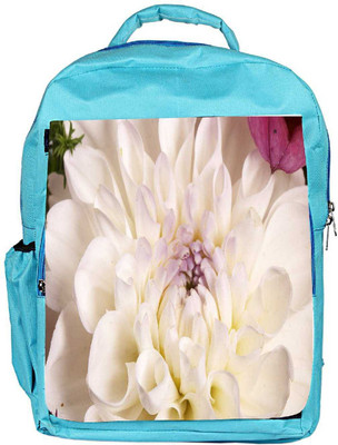 

Snoogg Eco Friendly Canvas Dahlia White Flower Designer Backpack Rucksack School Travel Unisex Casual Canvas Bag Bookbag Satchel 5 L Backpack(Blue)