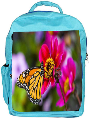 

Snoogg Eco Friendly Canvas Yellow Butterfly In Shoo Flower Designer Backpack Rucksack School Travel Unisex Casual Canvas Bag Bookbag Satchel 5 L Backpack(Blue)