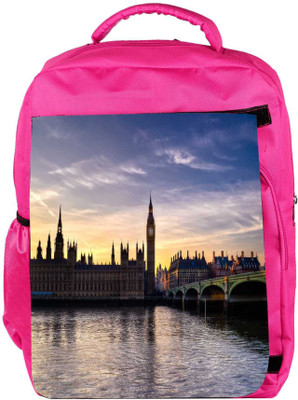 

Snoogg Eco Friendly Canvas Wall Clock Designer Backpack Rucksack School Travel Unisex Casual Canvas Bag Bookbag Satchel 5 L Backpack(Pink)