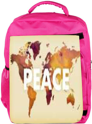 

Snoogg Eco Friendly Canvas Peace Designer Backpack Rucksack School Travel Unisex Casual Canvas Bag Bookbag Satchel 5 L Backpack(Pink)