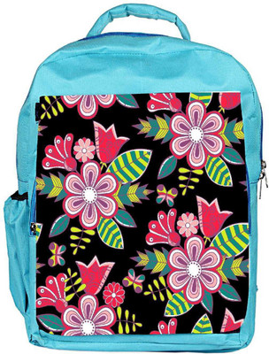 

Snoogg Eco Friendly Canvas Abstract Floral Background Backpack Rucksack School Travel Unisex Casual Canvas Bag Bookbag Satchel 5 L Backpack(Blue)