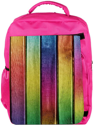 

Snoogg Eco Friendly Canvas Colourful Woods Backpack Rucksack School Travel Unisex Casual Canvas Bag Bookbag Satchel 5 L Backpack(Pink)