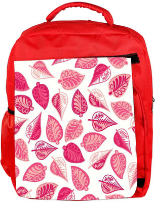 

Snoogg Eco Friendly Canvas Pink Leaves Designer Backpack Rucksack School Travel Unisex Casual Canvas Bag Bookbag Satchel 5 L Backpack(Red)