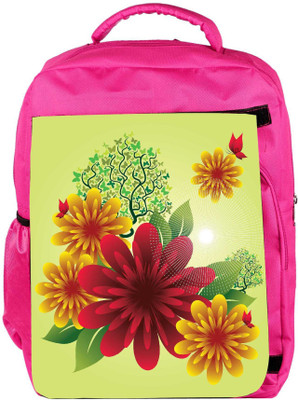 

Snoogg Eco Friendly Canvas Spring Flowers Backpack Rucksack School Travel Unisex Casual Canvas Bag Bookbag Satchel 5 L Backpack(Pink)