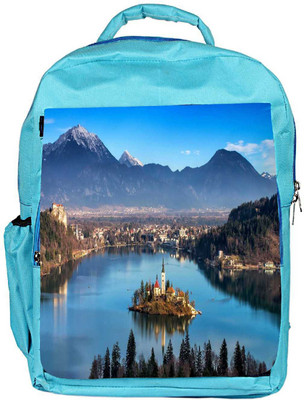 

Snoogg Eco Friendly Canvas House Between The Lake Designer Backpack Rucksack School Travel Unisex Casual Canvas Bag Bookbag Satchel 5 L Backpack(Blue)