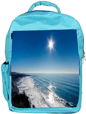 

Snoogg Eco Friendly Canvas Sun View In The Beach View Designer Backpack Rucksack School Travel Unisex Casual Canvas Bag Bookbag Satchel 5 L Backpack(Blue)