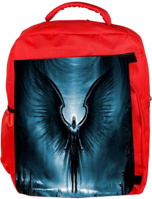 

Snoogg Eco Friendly Canvas The Dark Angel Designer Backpack Rucksack School Travel Unisex Casual Canvas Bag Bookbag Satchel 5 L Backpack(Red)