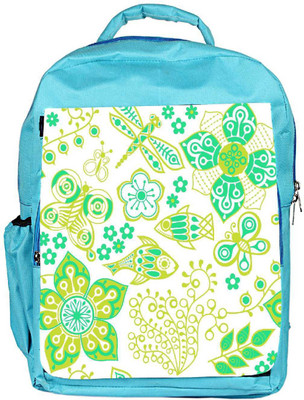 

Snoogg Eco Friendly Canvas Butterfly And Fishes Designer Backpack Rucksack School Travel Unisex Casual Canvas Bag Bookbag Satchel 5 L Backpack(Blue)