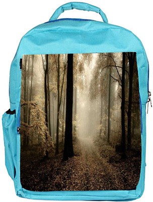 

Snoogg Eco Friendly Canvas White Leaves Designer Backpack Rucksack School Travel Unisex Casual Canvas Bag Bookbag Satchel 5 L Backpack(Blue)