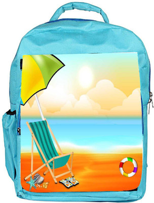 

Snoogg Eco Friendly Canvas Abstract Summer Background Backpack Rucksack School Travel Unisex Casual Canvas Bag Bookbag Satchel 5 L Backpack(Blue)