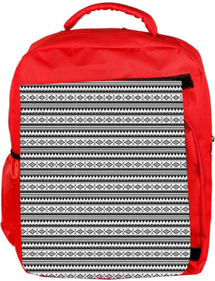 

Snoogg Eco Friendly Canvas Aztec Black And White Backpack Rucksack School Travel Unisex Casual Canvas Bag Bookbag Satchel 5 L Backpack(Red)