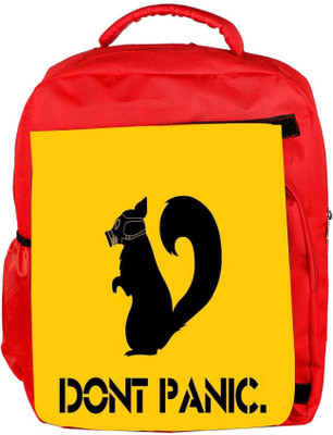 

Snoogg Eco Friendly Canvas Dont Panic Funny 2772 Backpack Rucksack School Travel Unisex Casual Canvas Bag Bookbag Satchel 5 L Backpack(Red)