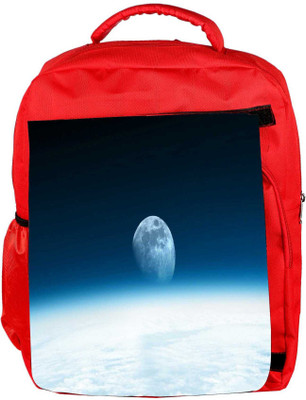 

Snoogg Eco Friendly Canvas Abstract Moon Designer Backpack Rucksack School Travel Unisex Casual Canvas Bag Bookbag Satchel 5 L Backpack(Red)