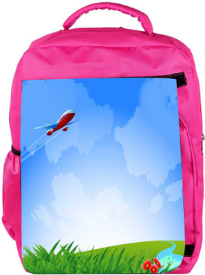 

Snoogg Eco Friendly Canvas An Airplane In The Sky Vecto Backpack Rucksack School Travel Unisex Casual Canvas Bag Bookbag Satchel 5 L Backpack(Pink)