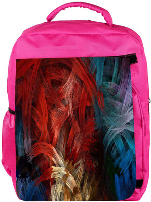 

Snoogg Eco Friendly Canvas Splash Strokes Backpack Rucksack School Travel Unisex Casual Canvas Bag Bookbag Satchel 5 L Backpack(Pink)
