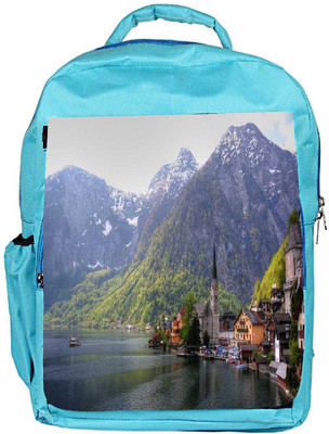 

Snoogg Eco Friendly Canvas House Near River Side Designer Backpack Rucksack School Travel Unisex Casual Canvas Bag Bookbag Satchel 5 L Backpack(Blue)