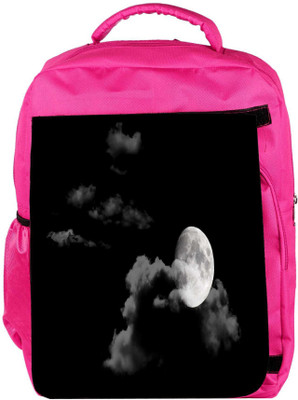 

Snoogg Eco Friendly Canvas Moon In Night Sky Background Backpack Rucksack School Travel Unisex Casual Canvas Bag Bookbag Satchel 5 L Backpack(Pink)