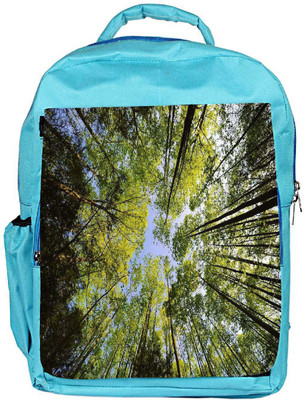 

Snoogg Eco Friendly Canvas Tall Trees Designer Backpack Rucksack School Travel Unisex Casual Canvas Bag Bookbag Satchel 5 L Backpack(Blue)