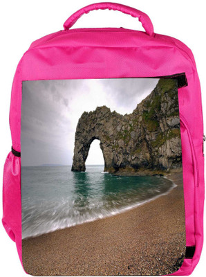 

Snoogg Eco Friendly Canvas Ocean View Path Designer Backpack Rucksack School Travel Unisex Casual Canvas Bag Bookbag Satchel 5 L Backpack(Pink)