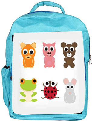 

Snoogg Eco Friendly Canvas Animal Characters Set Backpack Rucksack School Travel Unisex Casual Canvas Bag Bookbag Satchel 5 L Backpack(Blue)