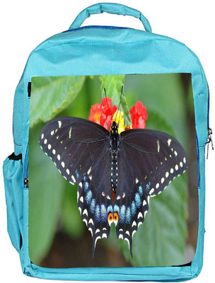 

Snoogg Eco Friendly Canvas Black Butterfly Flying Designer Backpack Rucksack School Travel Unisex Casual Canvas Bag Bookbag Satchel 5 L Backpack(Blue)
