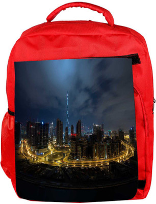 

Snoogg Eco Friendly Canvas Frozy Dubai Designer Backpack Rucksack School Travel Unisex Casual Canvas Bag Bookbag Satchel 5 L Backpack(Red)