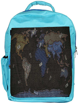

Snoogg Eco Friendly Canvas Black And Golden Map Designer Backpack Rucksack School Travel Unisex Casual Canvas Bag Bookbag Satchel 5 L Backpack(Blue)
