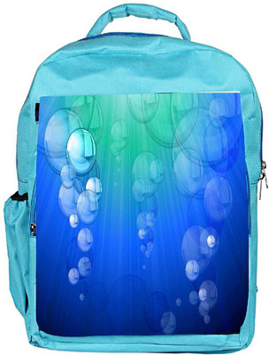 

Snoogg Eco Friendly Canvas Blue Bubble Vector Background Backpack Rucksack School Travel Unisex Casual Canvas Bag Bookbag Satchel 5 L Backpack(Blue)