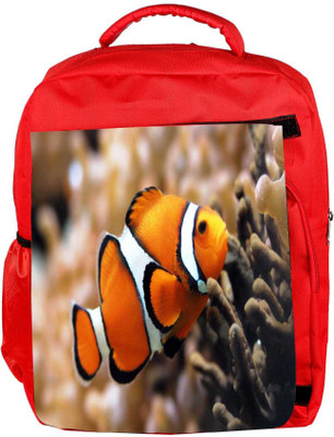 

Snoogg Eco Friendly Canvas Leno Fish Designer Backpack Rucksack School Travel Unisex Casual Canvas Bag Bookbag Satchel 5 L Backpack(Red)