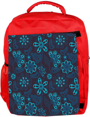 

Snoogg Eco Friendly Canvas Colorful Floral Seamless Pattern In Cartoon Style Seamless Pattern Backpack Rucksack School Travel Unisex Casual Canvas Bag Bookbag Satchel 5 L Backpack(Red)