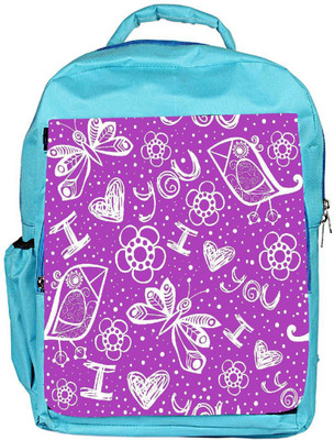 

Snoogg Eco Friendly Canvas I Love You Purple Pattern Designer Backpack Rucksack School Travel Unisex Casual Canvas Bag Bookbag Satchel 5 L Backpack(Blue)