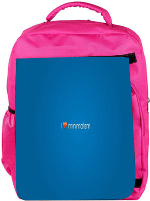 

Snoogg Eco Friendly Canvas I Love Minimalism Designer Backpack Rucksack School Travel Unisex Casual Canvas Bag Bookbag Satchel 5 L Backpack(Pink)