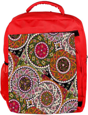 

Snoogg Eco Friendly Canvas Multicolor Pattern Design Designer Backpack Rucksack School Travel Unisex Casual Canvas Bag Bookbag Satchel 5 L Backpack(Red)