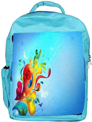 

Snoogg Eco Friendly Canvas Colorful Paint Designer Backpack Rucksack School Travel Unisex Casual Canvas Bag Bookbag Satchel 5 L Backpack(Blue)