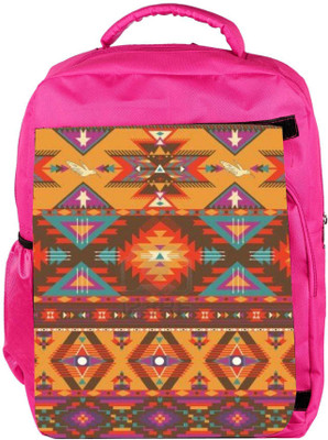 

Snoogg Eco Friendly Canvas Aztec Pattern Cream Stuff Backpack Rucksack School Travel Unisex Casual Canvas Bag Bookbag Satchel 5 L Backpack(Pink)