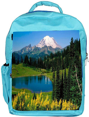 

Snoogg Eco Friendly Canvas Small Pond In Garden Designer Backpack Rucksack School Travel Unisex Casual Canvas Bag Bookbag Satchel 5 L Backpack(Blue)