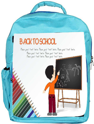 

Snoogg Eco Friendly Canvas Cute Boy Standing In Front Of Blackboard Backpack Rucksack School Travel Unisex Casual Canvas Bag Bookbag Satchel 5 L Backpack(Blue)