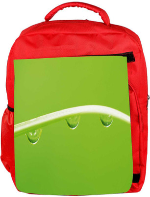 

Snoogg Eco Friendly Canvas Dew Drops Designer Backpack Rucksack School Travel Unisex Casual Canvas Bag Bookbag Satchel 5 L Backpack(Red)